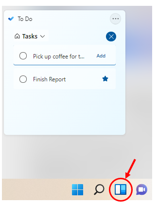 Windows 11, To do Widget Windows 11, To do Widget